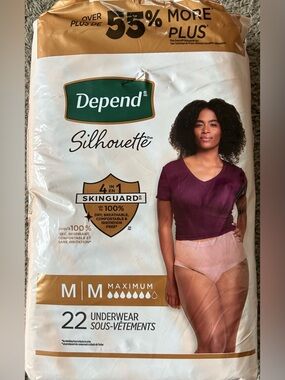 Depend Silhouette Women’s Maximum Absorbency Underwear - Plum/Pink